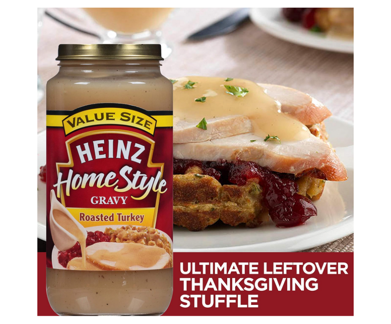 Heinz HomeStyle Roasted Turkey Gravy, Pack of 3, 18.6 oz Jars, by LYNIQUE (total 54.Oz.)