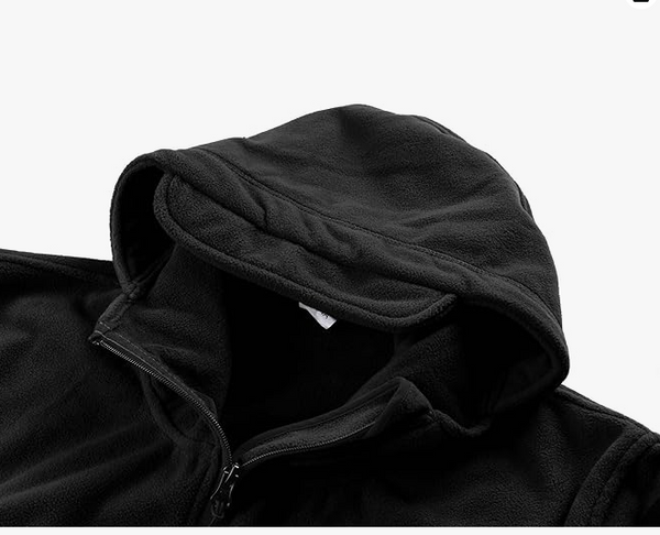 Men's Military Tactical Sport Warm Fleece Hooded Outdoor Adventure Jacket CoatsTacti, cal Fleece Hoodie. (US, Alpha, X-Large, Regular, Regular, 1, BLACK)