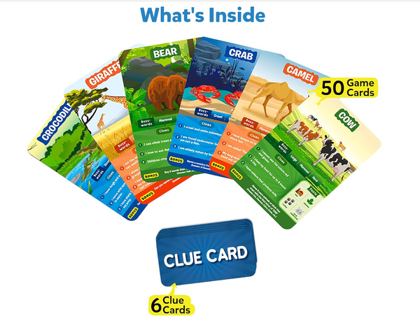 Skillmatics Card Game - Guess in 10 Animal Planet, Stocking Stuffers, Perfect for Boys, Girls, Kids, and Families Who Love Toys, Board Games, Gifts for Ages 6, 7, 8, 9