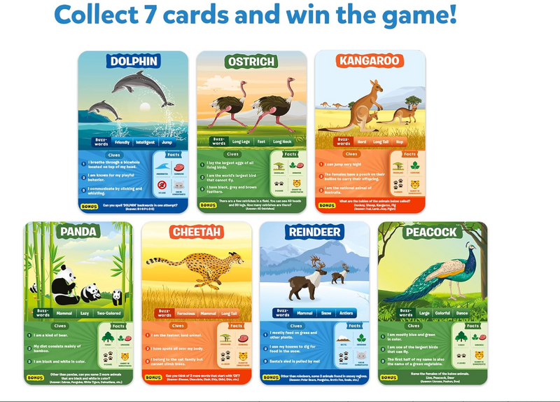 Skillmatics Card Game - Guess in 10 Animal Planet, Stocking Stuffers, Perfect for Boys, Girls, Kids, and Families Who Love Toys, Board Games, Gifts for Ages 6, 7, 8, 9